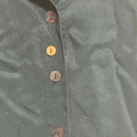 Gerties Button Up Shirt Lyocell Tencel Size Large Artsy Lagenlook Boxy Blouse - Picture 5 of 5